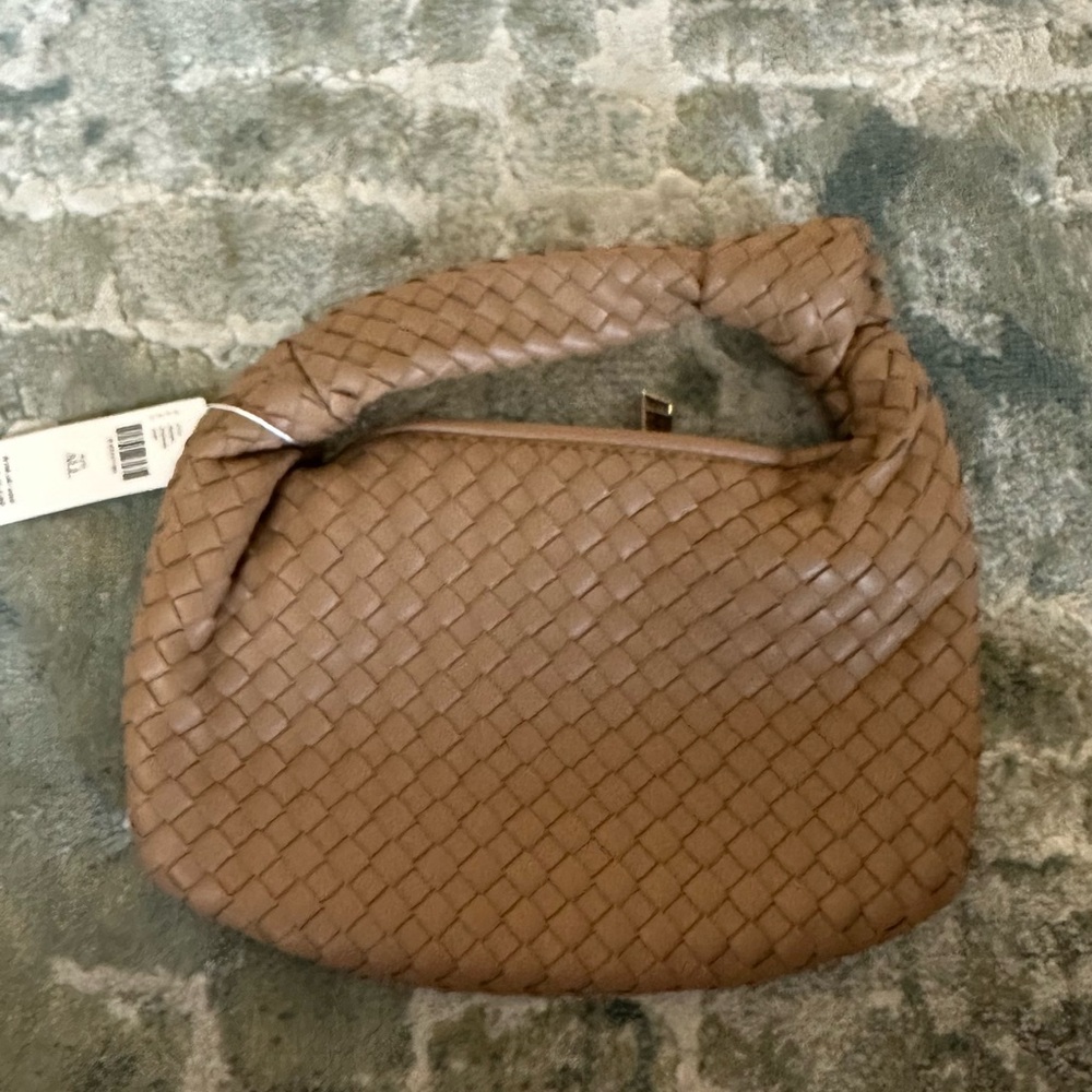 Anthropologie Woven Brown Hobo Bag